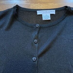 Josephine Chaus Sparkly Black Cardigan button down